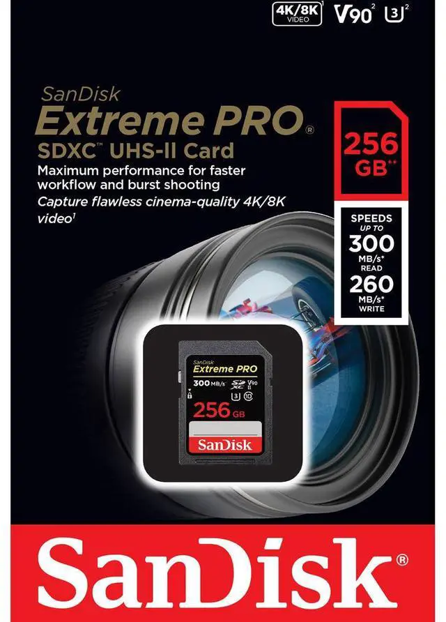 Alt view image 4 of 6 - SanDisk 256GB Extreme PRO UHS-II SDXC Memory Card