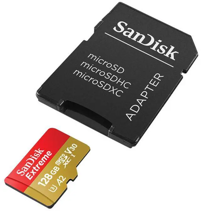 Alt view image 9 of 18 - SanDisk Extreme 128 GB Class 3/UHS-I (U3) V30 microSDXC - 190 MB/s Read - 90 MB/s Write SDSQXAA-128G-AN6MA