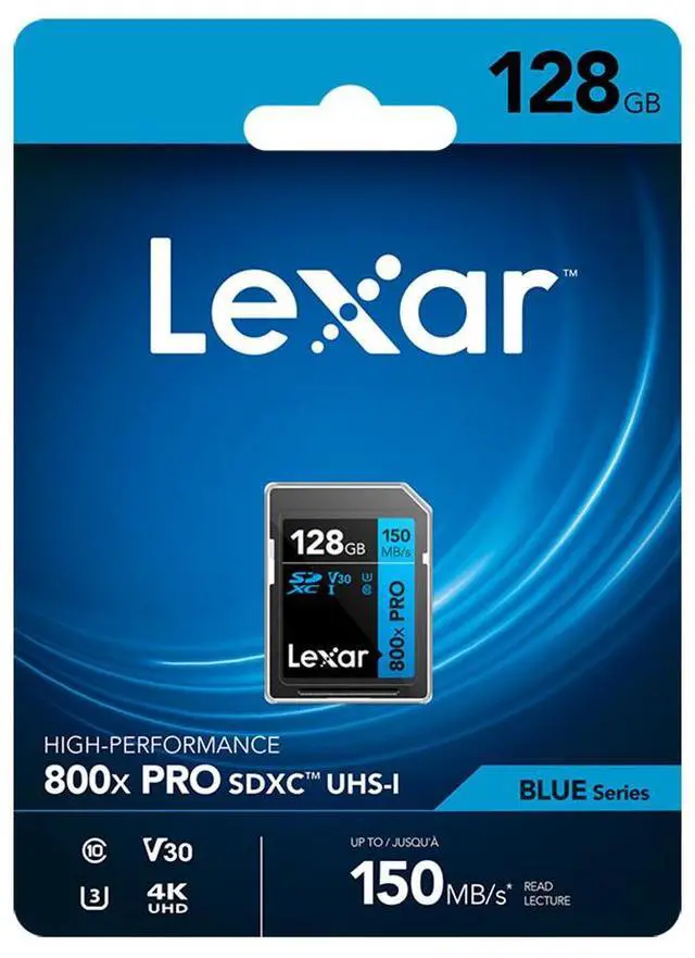 Alt view image 6 of 20 - Lexar High-Performance 800x PRO BLUE Series 128GB SDXC Memory Card Class 10 UHS-I V30 (LSD0800P128G-BNNNU)