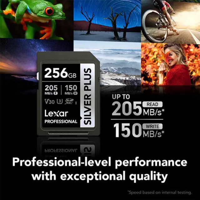 Alt view image 2 of 7 - Lexar Lexar Professional SILVER PLUS SDXC 256GB, NA #LSDSIPL256G-BNNNU