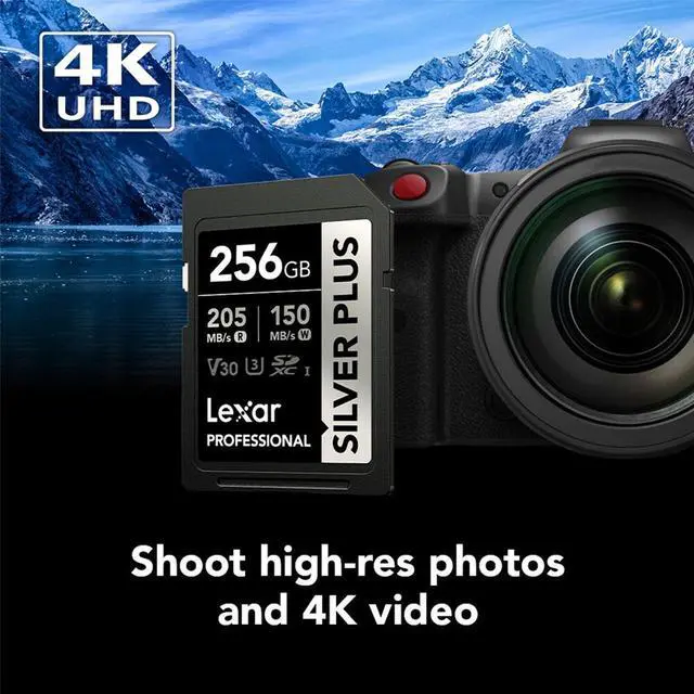 Alt view image 3 of 7 - Lexar Lexar Professional SILVER PLUS SDXC 256GB, NA #LSDSIPL256G-BNNNU