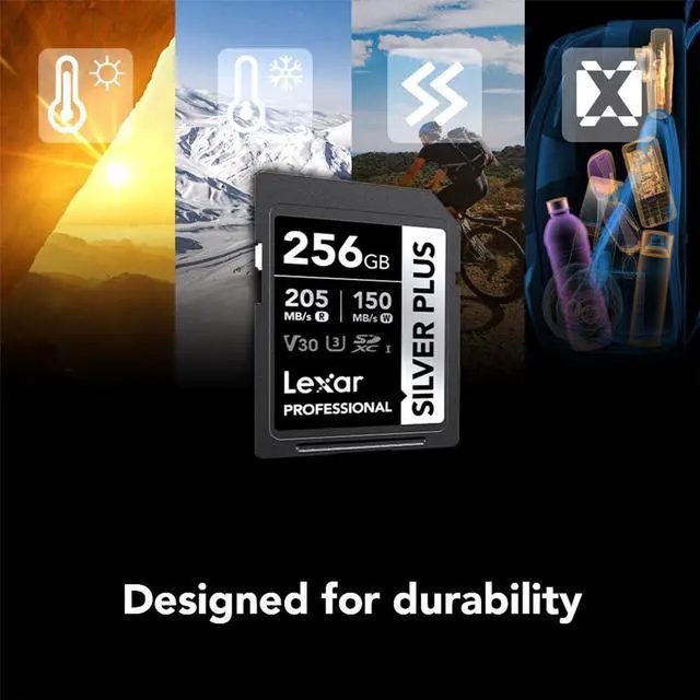 Alt view image 5 of 7 - Lexar Lexar Professional SILVER PLUS SDXC 256GB, NA #LSDSIPL256G-BNNNU