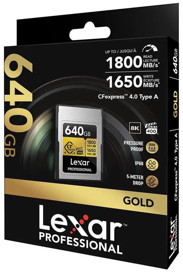 Alt view image 6 of 6 - Lexar Gold Series Professional 640GB CFexpress 4.0 Type-A Memory Card