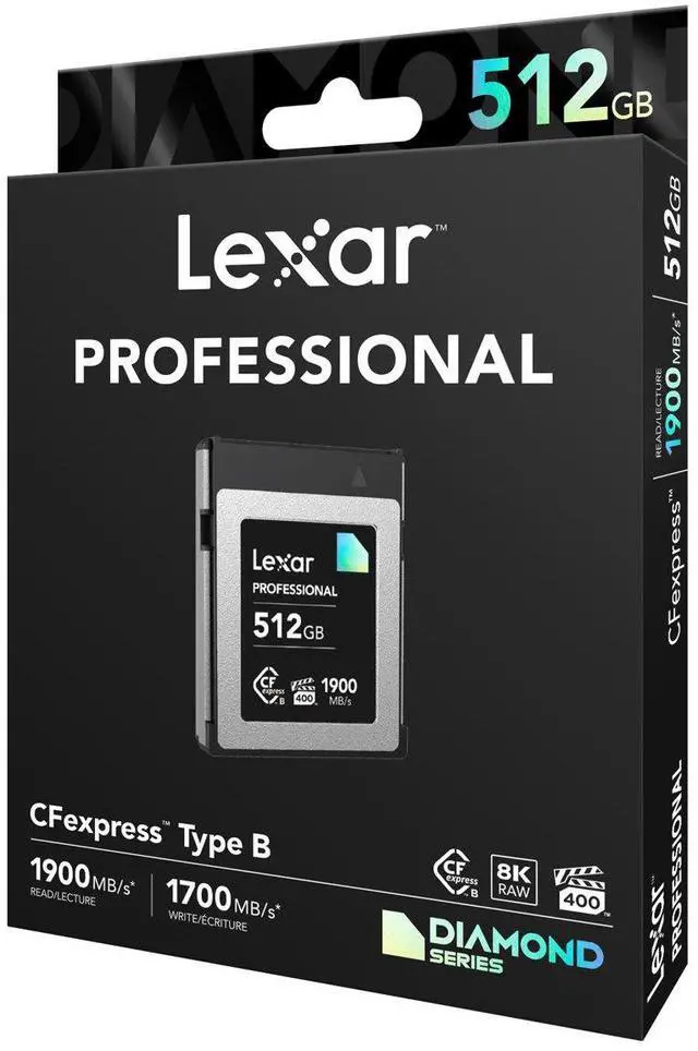 Alt view image 8 of 9 - Lexar, Professional CFexpress Card, 512GB, Type B, Diamond Series