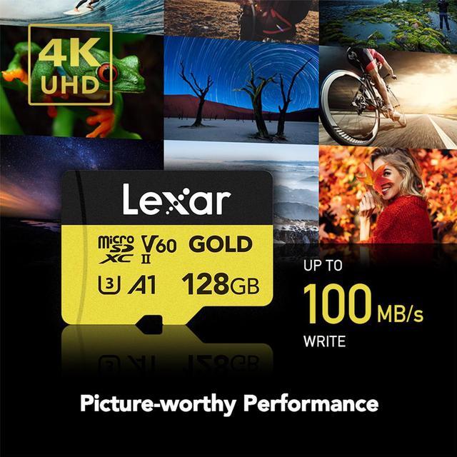 Alt view image 6 of 16 - Lexar Micro SD Professional GOLD UHS-II Flash Memory Card 128GB