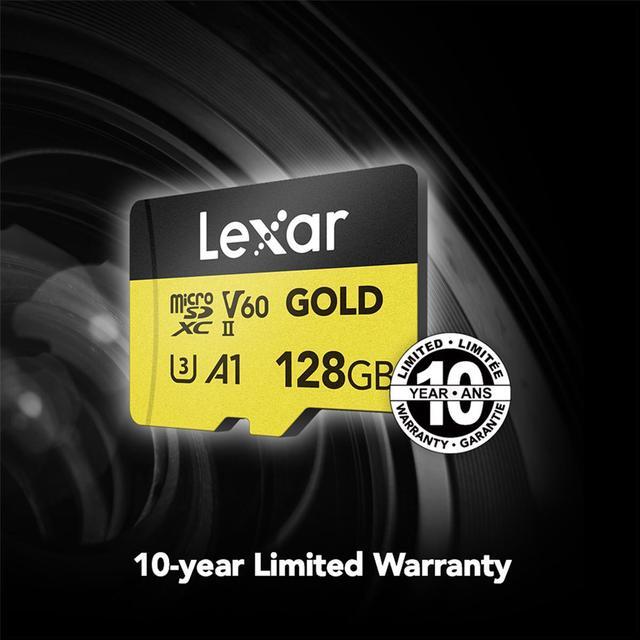 Alt view image 8 of 16 - Lexar Micro SD Professional GOLD UHS-II Flash Memory Card 128GB