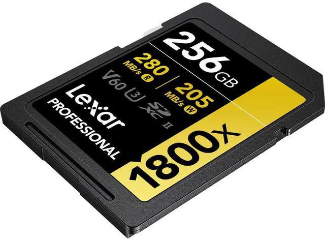 Alt view image 6 of 14 - Lexar GOLD Series Professional 1800x 256GB UHS-II SDXC Memory Card, 2-Pack