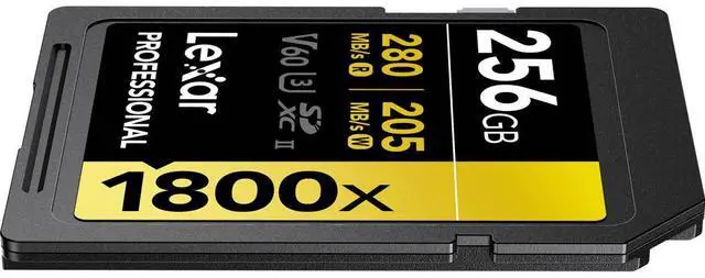 Alt view image 7 of 14 - Lexar GOLD Series Professional 1800x 256GB UHS-II SDXC Memory Card, 2-Pack