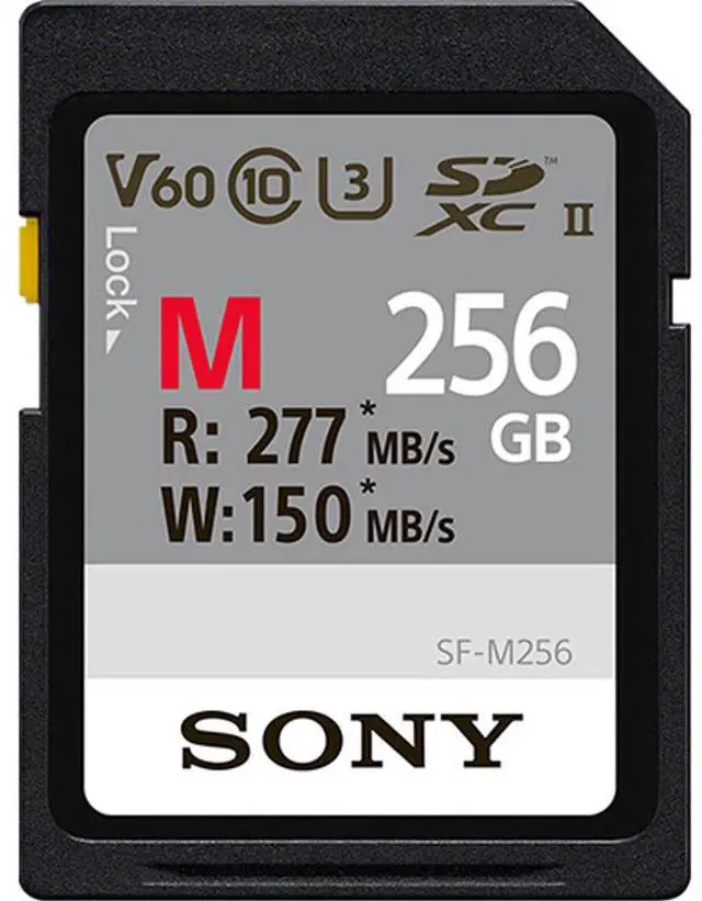 Alt view image 7 of 7 - Sony 256GB V60 UHS-II M-Series Memory Card (Read 277 MB/s Write 150 MB/s)