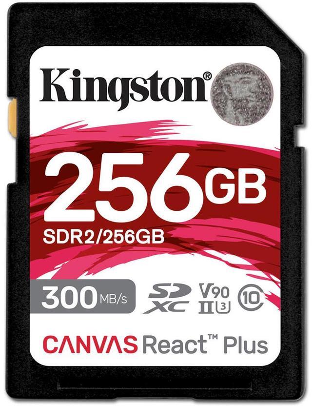 Alt view image 16 of 20 - Kingston Canvas React Plus 256GB Secure Digital Extended Capacity (SDXC) Flash Card Model SDR2/256GB