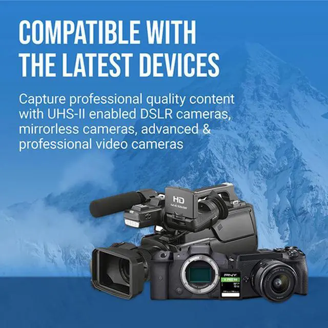 Alt view image 6 of 6 - PNY Technologies X-PRO 90 64GB Class 10 U3 V90 UHS-II SDXC Flash Memory Card
