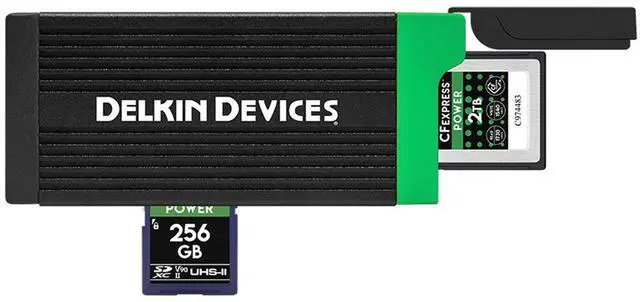 Alt view image 3 of 4 - Delkin Devices USB 3.2 CFexpress Type B Card and SD UHS-II Memory Card Reader