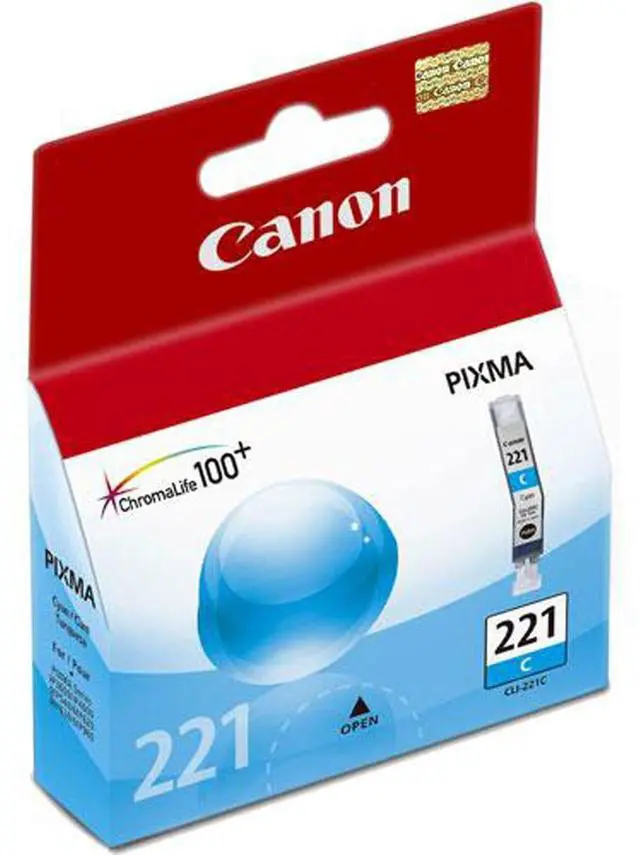 Alt view image 2 of 3 - Canon 2 Pack CLI-221C Cyan Color Ink Tank for Select PIXMA iP, MP, MX Series Printers