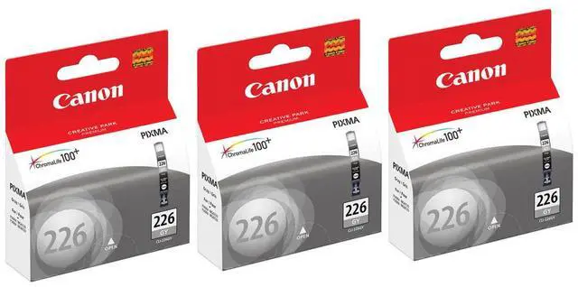 Main image of Canon CLI-226 Gray Ink Tank for Inkjet Printers for MG6120, MG6220, MG8120, MG8220 PIXMA Series Printers, 3-Pack