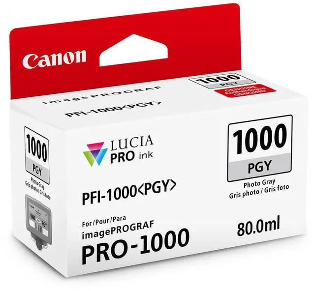 Alt view image 5 of 7 - Canon PFI-1000 PGY LUCIA PRO Photo Gray Ink Tank (80ml)