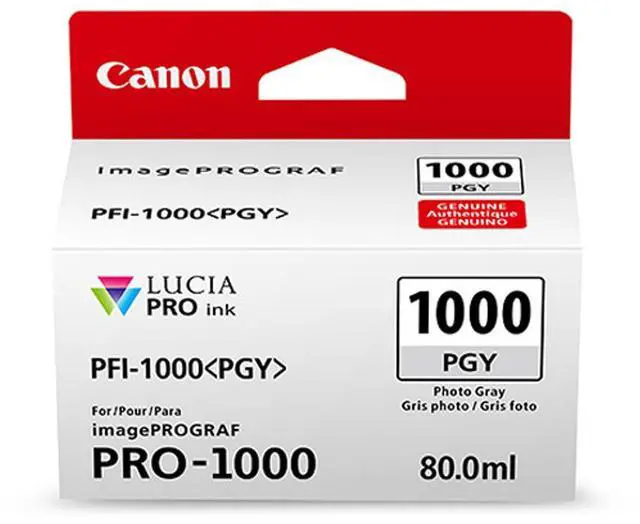 Alt view image 6 of 7 - Canon PFI-1000 PGY LUCIA PRO Photo Gray Ink Tank (80ml)