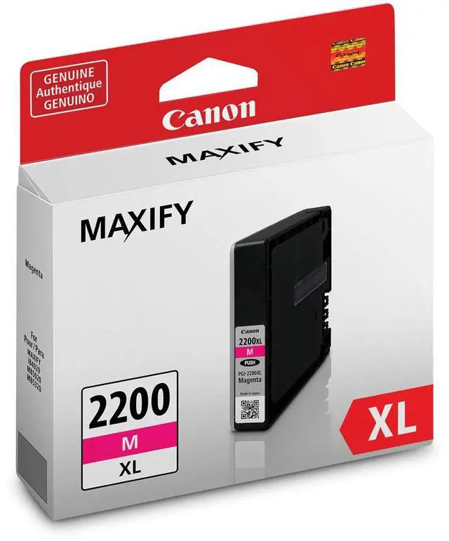 Alt view image 2 of 3 - Canon PGI-2200 XL Magenta Pigment Ink Tank for iB4020, iB4120, MB5020, MB5120, MB5320, MB5420 MAXIFY Series Printers, 2-Pack