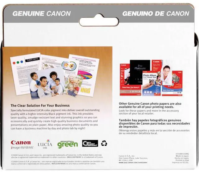 Alt view image 8 of 9 - Canon 1034B010AA Ink Cartridge - Black, Cyan, Magenta, Yellow, Photo Black