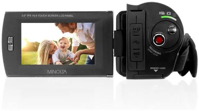 Alt view image 20 of 20 - Minolta MN4K30NV 4K Ultra HD 30 MP Night Vision Camcorder, Black