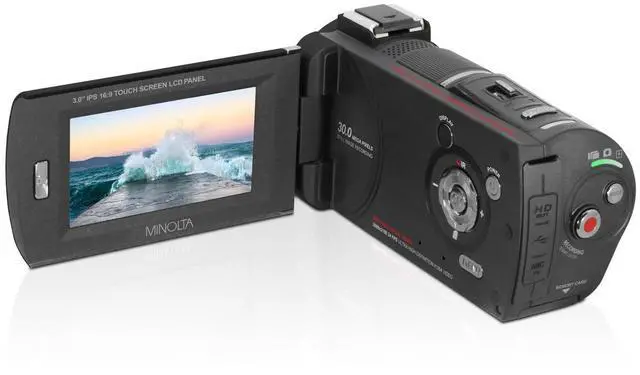 Alt view image 19 of 20 - Minolta MN4K30NV 4K Ultra HD 30 MP Night Vision Camcorder, Black