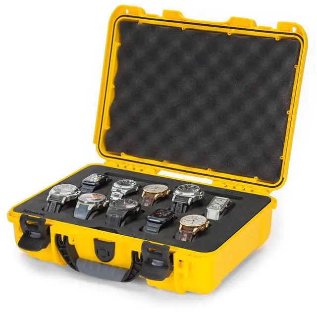 Main image of Nanuk 910 Waterproof Watch Case with Foam Insert, Yellow #910S-080YL-0A0-21299