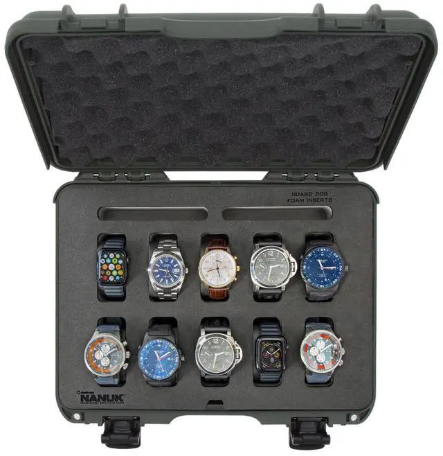 Alt view image 2 of 2 - Nanuk 910 Waterproof Watch Case with Foam Insert, Olive #910S-080OL-0A0-21299