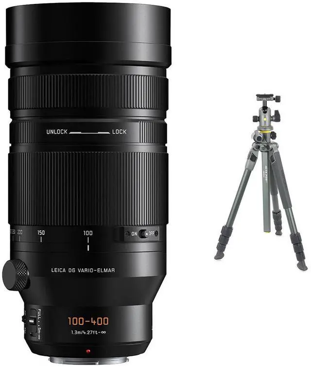 Main image of Panasonic Leica DG Vario-Elmarit 100-400mm f/4.0-6.3 II ASPH Lens, Bundle with Vanguard ALTA PRO 2+ 263AB100 3-Section Aluminum Tripod