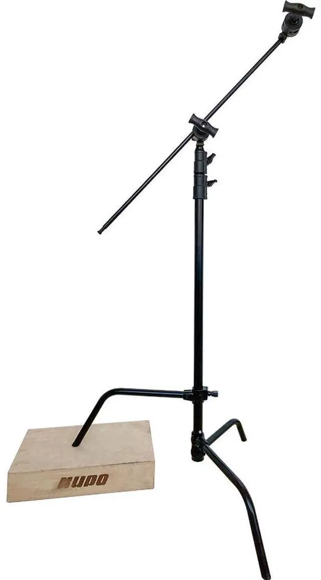 Alt view image 2 of 2 - Kupo 40" Master C-Stand with Sliding Leg Kit and Quick-Release System, Black