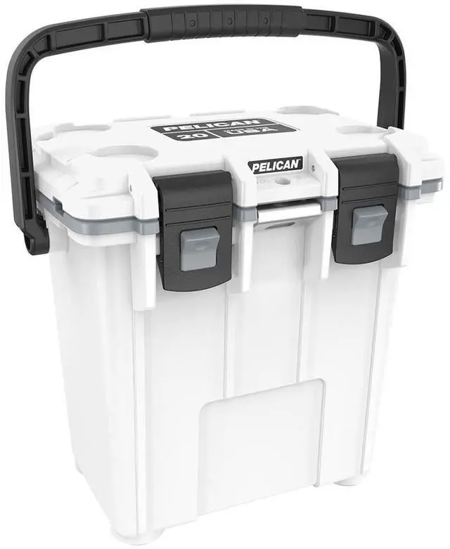 Main image of Pelican 20QT Elite Cooler, Hand Carry, White/Gray #20Q-1-WHTGRY