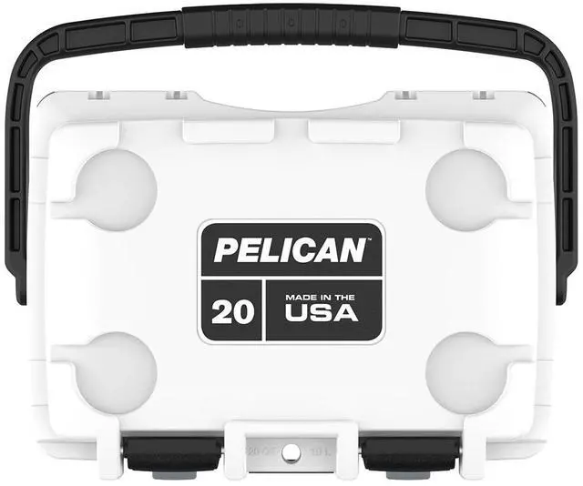 Alt view image 4 of 5 - Pelican 20QT Elite Cooler, Hand Carry, White/Gray #20Q-1-WHTGRY