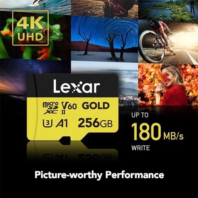Alt view image 6 of 16 - Lexar Micro SD Professional GOLD UHS-II Flash Memory Card 256GB