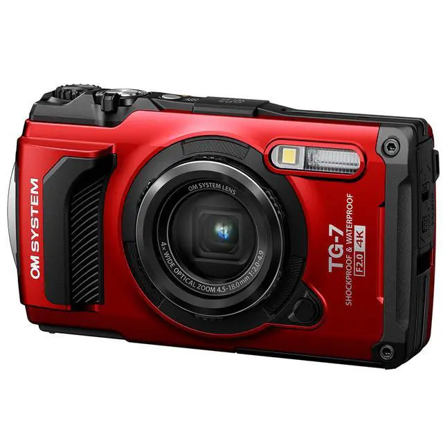 Alt view image 7 of 11 - OM System Tough TG-7 (Red): 4K Video Recording in Underwater and Rugged Adventure Camera , and Featuring with Advanced Shooting Modes and Built-in GPS.