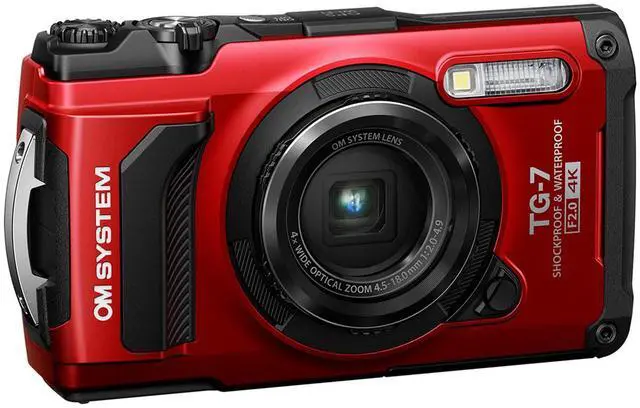 Alt view image 6 of 11 - OM System Tough TG-7 (Red): 4K Video Recording in Underwater and Rugged Adventure Camera , and Featuring with Advanced Shooting Modes and Built-in GPS.