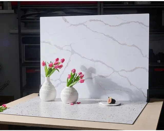 Alt view image 7 of 7 - V-FLAT WORLD Duo Board - 30x40" Double Sided Surface Board, Carrara Blue/Calacatta Gold