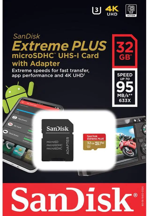 Alt view image 16 of 16 - SANDISK 32GB EXTREMPLUS MICROSDHC