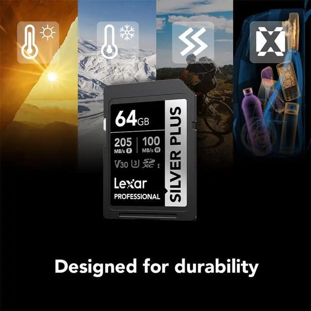 Alt view image 5 of 7 - Lexar Lexar Professional SILVER PLUS SDXC 64GB, NA