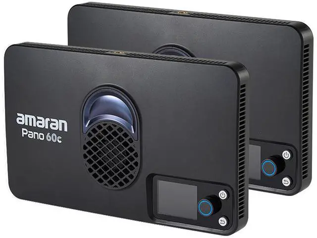 Alt view image 4 of 7 - amaran Pano 60c 60W RGBWW LED 2-Light Panel Kit, Charcoal