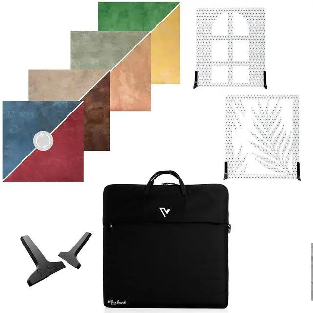 Main image of V-FLAT WORLD Textured Kit with 4x 24x24" Double Sided Duo Board Backdrop and 2x Shadow Board