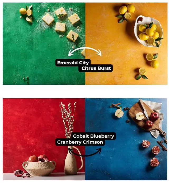 Alt view image 3 of 6 - V-FLAT WORLD Textured Kit with 4x 24x24" Double Sided Duo Board Backdrop and 2x Shadow Board