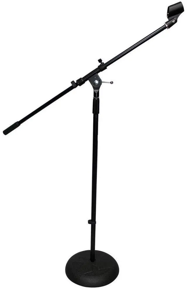 Alt view image 5 of 10 - ProX T-MIC06 Round Base Microphone Stand with Boom