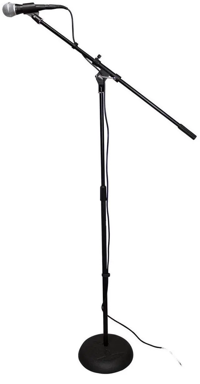 Alt view image 9 of 10 - ProX T-MIC06 Round Base Microphone Stand with Boom