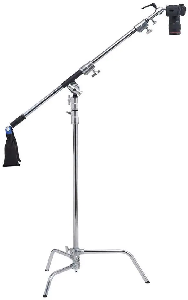 Main image of Kupo 40" Master C-Stand with Sliding Leg with Baby Boom, Grip Head, Camera Mounting Plate and 10 lbs Weight Bag