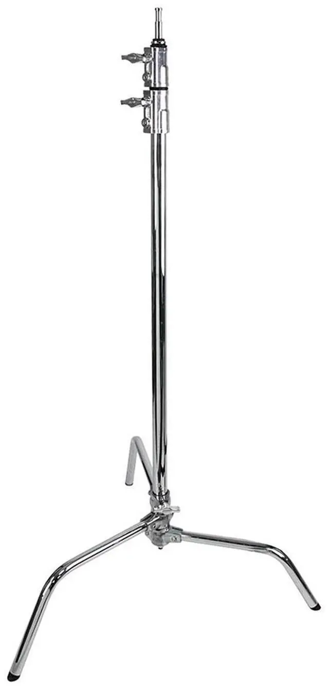 Alt view image 3 of 7 - Kupo 40" Master C-Stand with Sliding Leg with Baby Boom, Grip Head, Camera Mounting Plate and 10 lbs Weight Bag