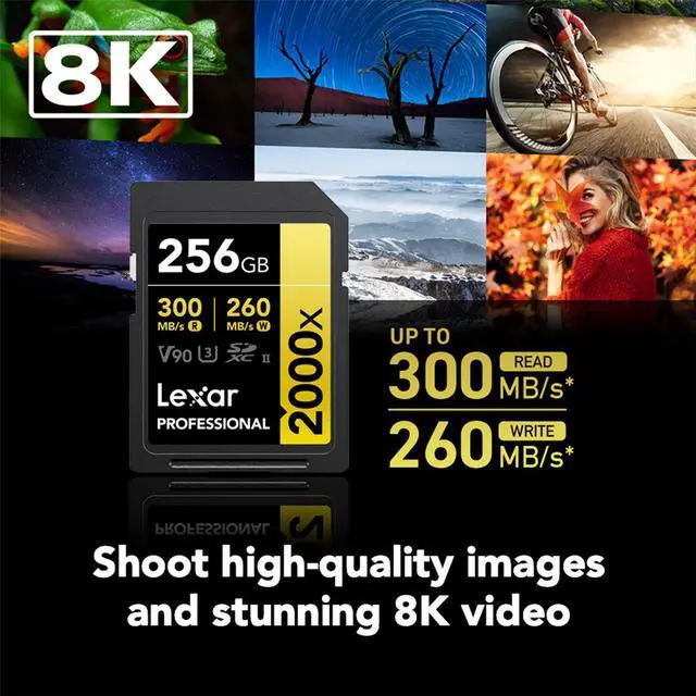 Alt view image 8 of 12 - Lexar 256GB Professional 2000x UHS-II SDXC Memory Card