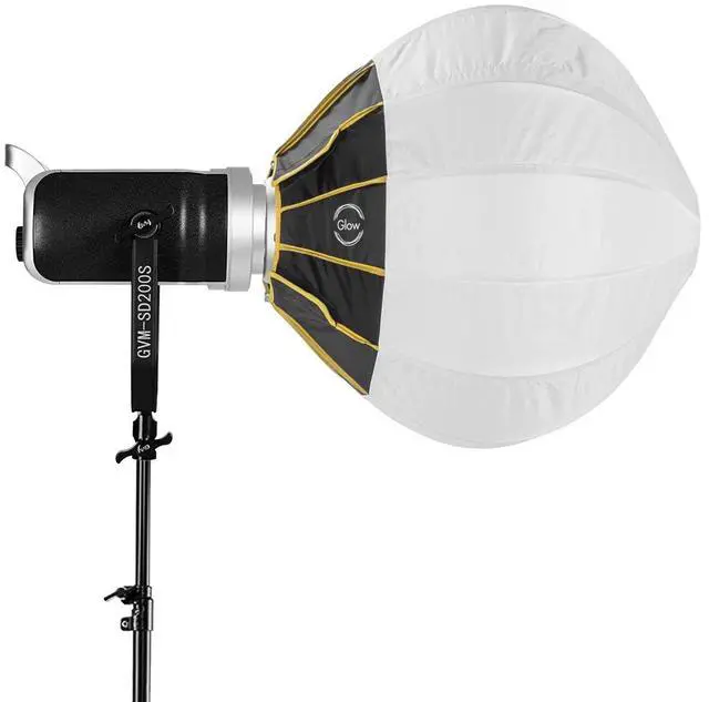 Alt view image 5 of 7 - Great Video Maker SD200s 200W Daylight LED Video Spotlight, Bundle with Godox 20" Lantern Softbox and Flashpoint 9.5' Light Stand