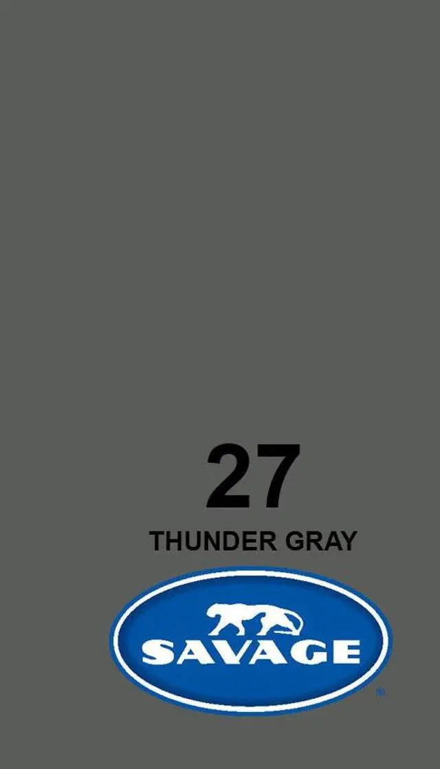 Alt view image 2 of 6 - Savage Widetone Seamless Background Paper, 53"x18', Thunder Gray, #27 #27-5318