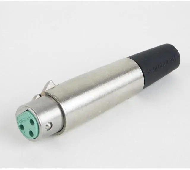 Main image of Switchcraft 3-Pin XLR Female Cable Mount Connector, Package, Silver Pin / Nickel