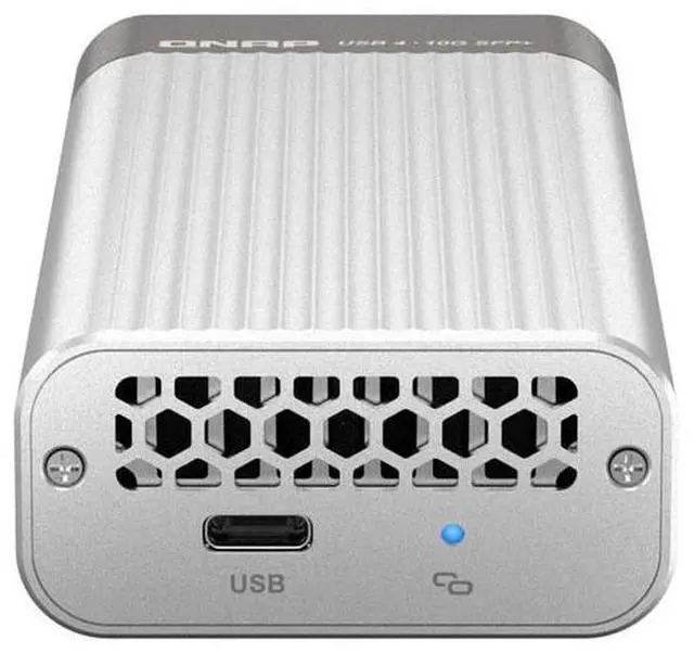 Alt view image 4 of 5 - QNAP QNA-UC10G1SF USB 4 Type-C to 10GbE SFP+ Network Adapter