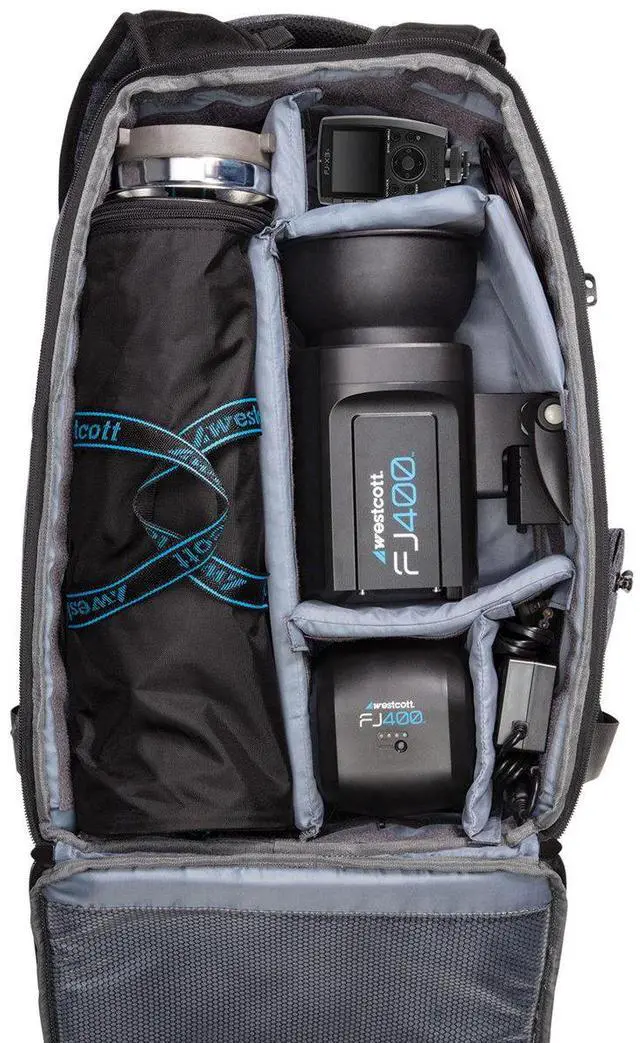 Alt view image 6 of 7 - Westcott FJ400 Strobe 1-Light Backpack Kit with FJ-X3 S Wireless Trigger for Sony Cameras