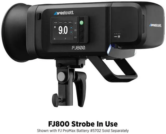 Alt view image 10 of 13 - Westcott FJ800 Touchscreen Strobe with FJ Pro AC/DC Battery, 800Ws